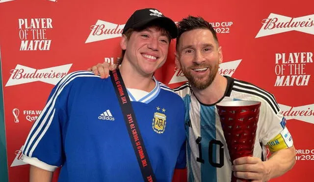 Paulo Londra tuvo alegre encuentro con la estrella de fútbol Lionel Messi. Foto: Instagram/ Paulo Londra.