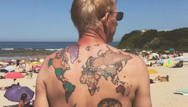 Bill dirige el blog World Tattoo Traveler, donde relata sus aventuras en todo el mundo. Foto: Captura.