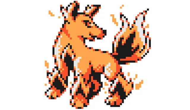 Sprite de Entei en la beta de Pokémon Gold and Silver's de 1997.