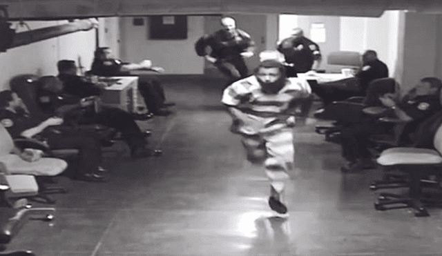 EE.UU.: preso intenta fugarse y genera persecución al interior de juzgado [VIDEO]