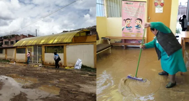 Intensas lluvias inundan puesto de salud en Juliaca.