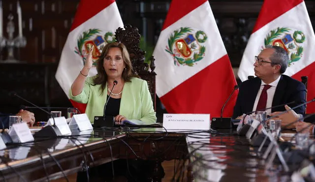 Dina Boluarte se pronunció sobre una posible renuncia en el cargo de presidenta de la República. Foto: Presidencia