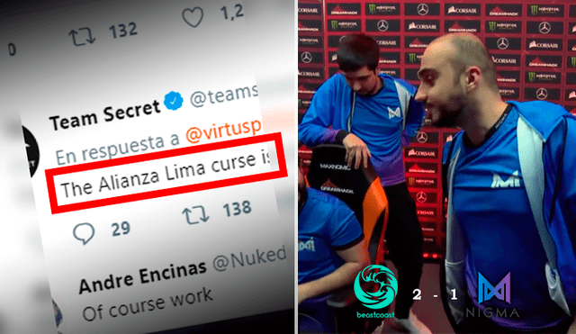 Un equipo europeo hizo polémica mención a Alianza Lima y la supuesta "maldición" tras triunfo de los peruanos al segundo mejor equipo del mundo en Dota 2.