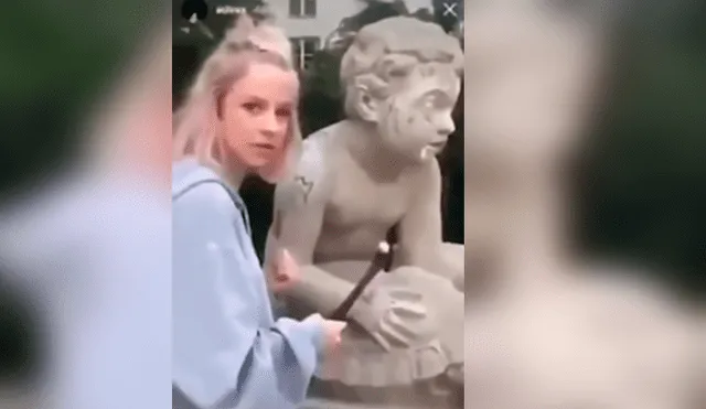 Instagram: influencer rompe histórica estatua de más de 200 años por ganar más seguidores [VIDEO]