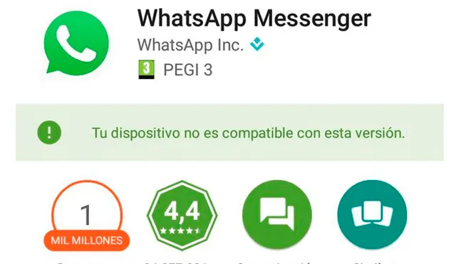 Revisa la versión del sistema operativo de tu móvil para saber si WhatsApp continúa siendo compatible con tu teléfono.