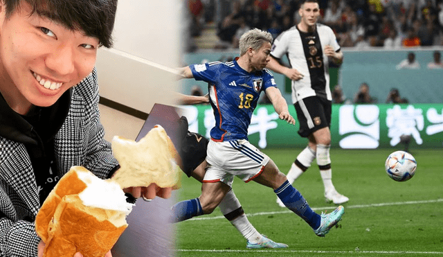 Takuma Asano anotó el segundo gol en el partido Japón vs. Alemania. Foto: Composición de La República/Instagram/Takuma Asano/AFP