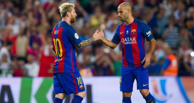 Javier Mascherano y Lionel Messi fueron compañeros en Barcelona. Foto: EFE