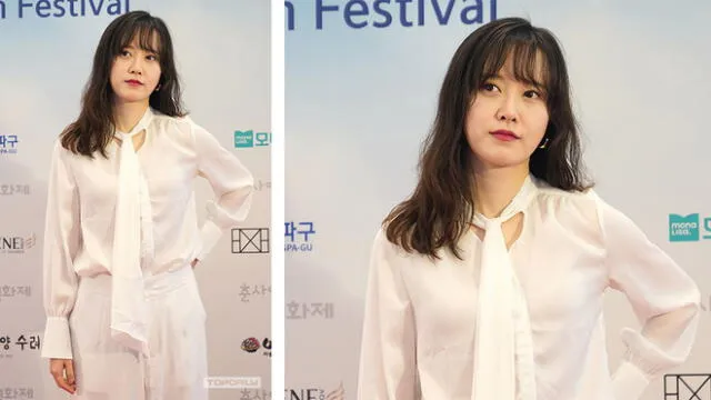 Goo Hye Sun en la alfombra roja del Chunsa Film Festival. Foto: composición TopDaily