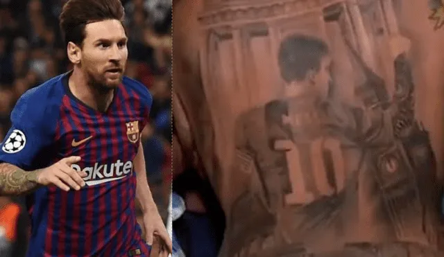 Hincha se hizo un gran tatuaje de Lionel Messi y crack le dio una sorpresa [VIDEO]