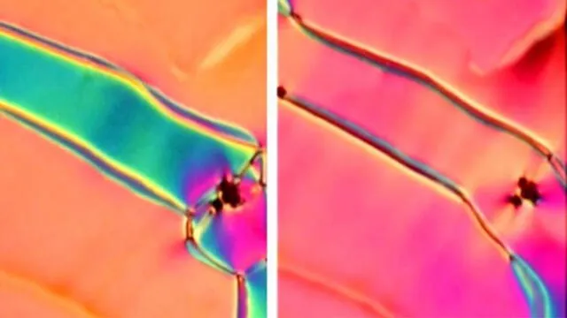 Una nueva fase de cristal líquido fue descubierta por investigadores de la Universidad de Colorado. Crédito: SMRC.