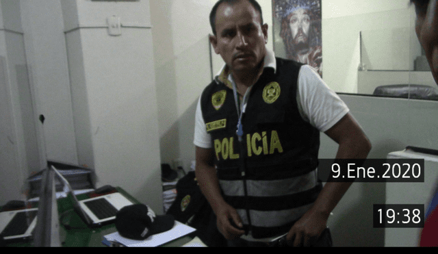 El suboficial Gavino Cortéz Huamán,  se encuentra detenido en la carceleta.