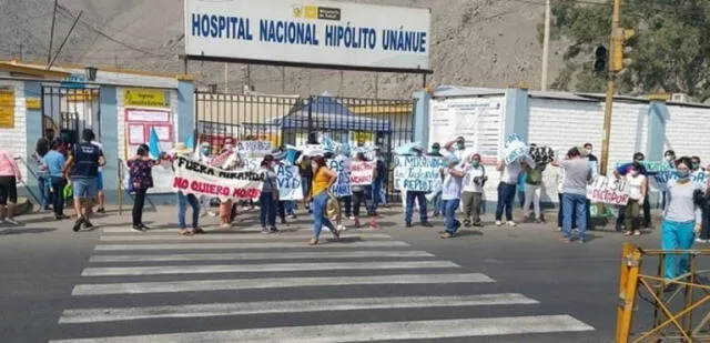 Hospital Hipólito Unánue: personal de salud reclama EPP | Créditos: difusión
