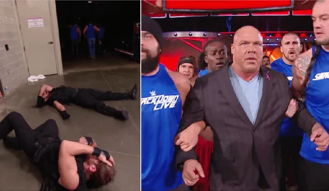 WWE: Superestrellas de SmackDown invadieron Raw y ridiculizaron a Kurt Angle [VIDEO]