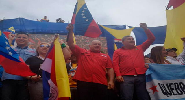 Diosdado Cabello se refirió este sábado a las manifestaciones en Chile. Foto: VTV