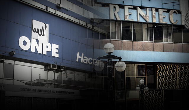 La ONPE y el Reniec son dos de las tres entidades a cargo de las elecciones en el Perú. Composición: Fabrizio Oviedo/La República.