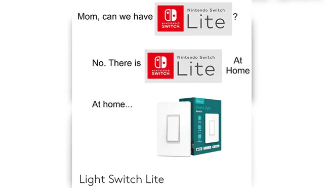 Usuarios comparten divertidos memes con otros periféricos por el anuncio de Nintendo Switch Lite.