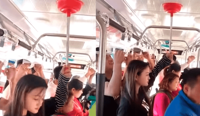 Facebook: chica usa desatorador de baños dentro de un bus y pasajeros tienen épica reacción 