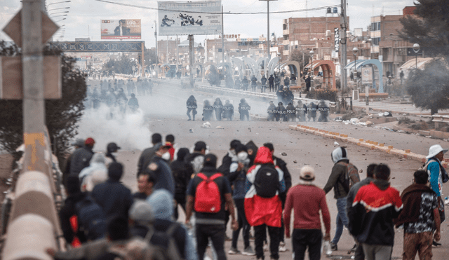Protestas en el sur de Perú. Foto: EFE