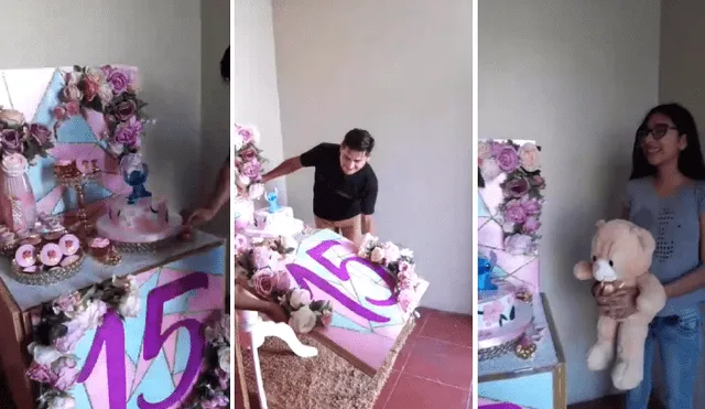 Desliza las imágenes para ver más sobre esta conmovedora sorpresa a una quinceañera. (Foto: captura)