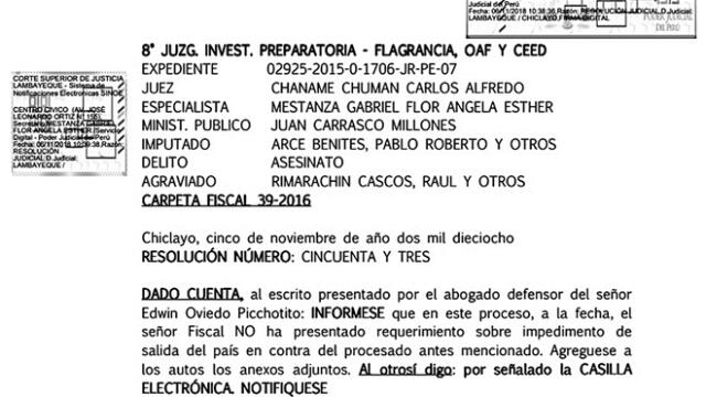 Oviedo enfrentaría otro pedido de prisión por caso “Cuellos Blancos”