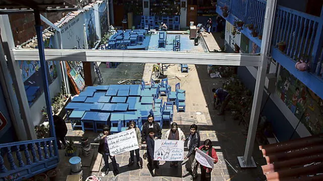 Alumnos de Cusco en riesgo por daños en colegio