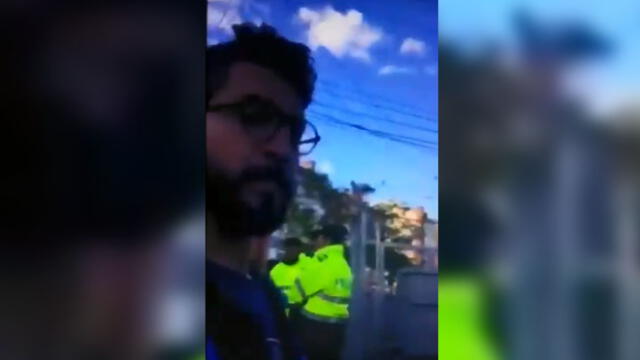 Twitter: Joven huyó corriendo de policías luego de insultarlos [VIDEO]