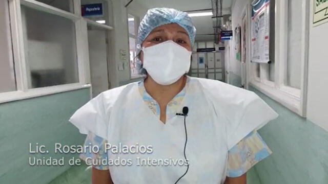 La licenciada Rosario Palacios considera que ser enfermera es una bendición. (Foto: Captura de video / INSN de Breña)