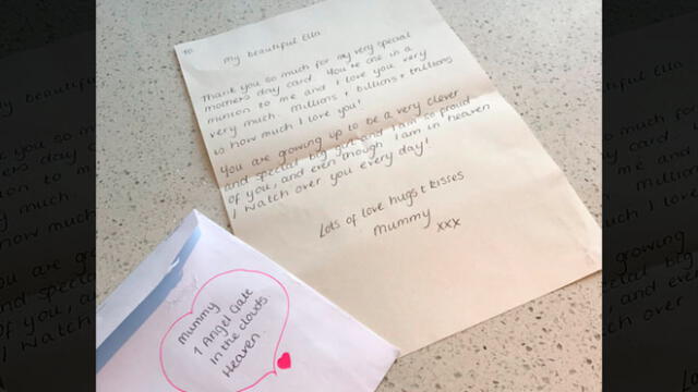 Niña envía una carta a su mamá en el cielo y recibe conmovedora respuesta [FOTOS]