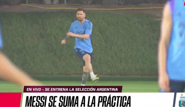 Lionel Messi no estuvo en la práctica de la Albiceleste el último viernes. Foto: captura/ESPN