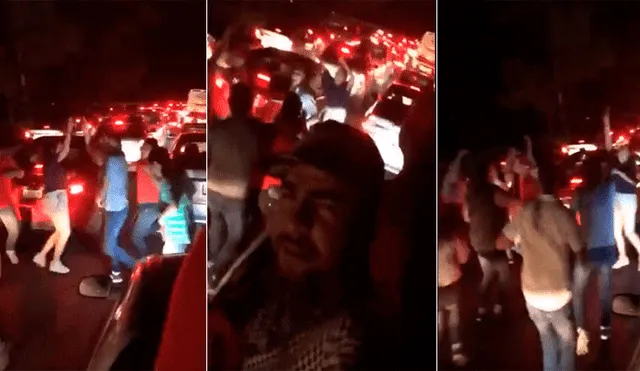 Facebook viral: choferes y pasajeros se juntan para salir a bailar cumbia en medio del tráfico [VIDEO]