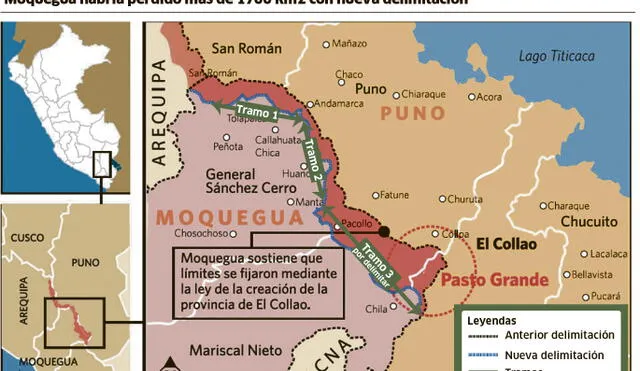 Moquegua habría perdido más de 1700 km2 con nueva delimitación 