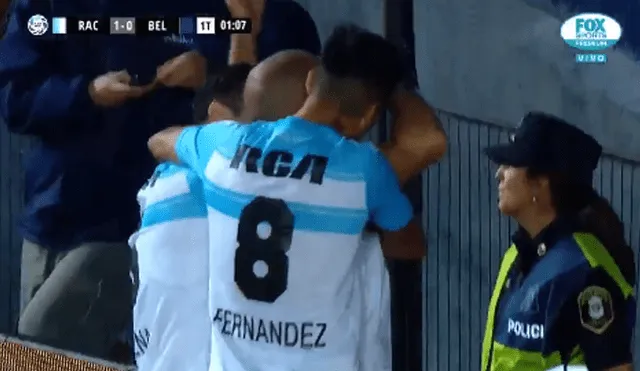 Racing vs Belgrano: Lisandro López anotó gol de vestuario y firmó el 1-0 [VIDEO]