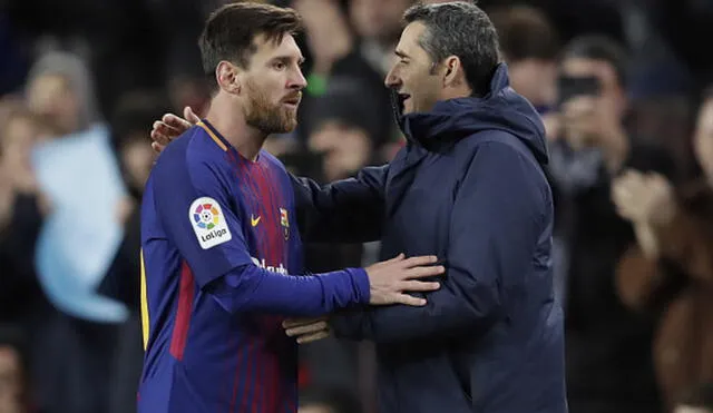 Lionel Messi estuvo más de dos años y medio bajo la dirección técnica de Valverde. Foto: Getty.