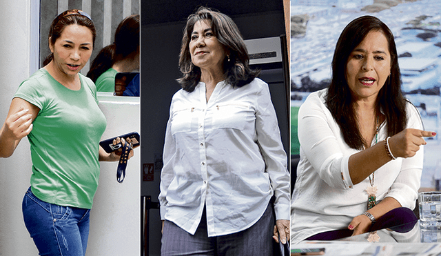 Posturas. Candidatas Nelly Cuadros (SN), Martha Chávez (FP) y Nidia Vílchez (Apra) buscan intervenir en el sector Educación.