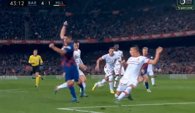 Barcelona vs. Mallorca: Luis Suárez anota golazo de taco.
