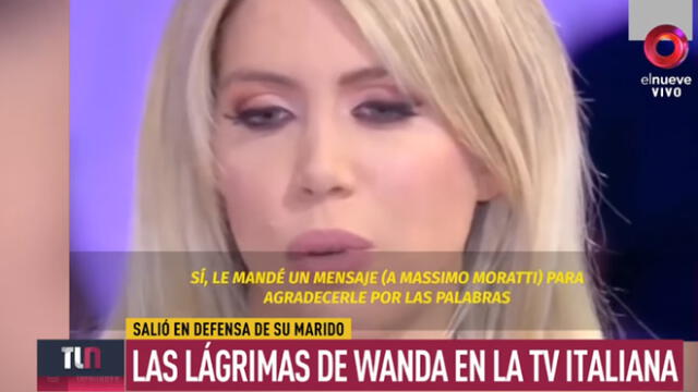 Wanda Nara lloró en Italia al hablar del escándalo entre Mauro Icardi y el Inter