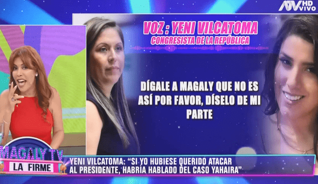 ¿Yahaira Plasencia denunciará a Yeni Vilcatoma por vincularla con el presidente? [VIDEO]