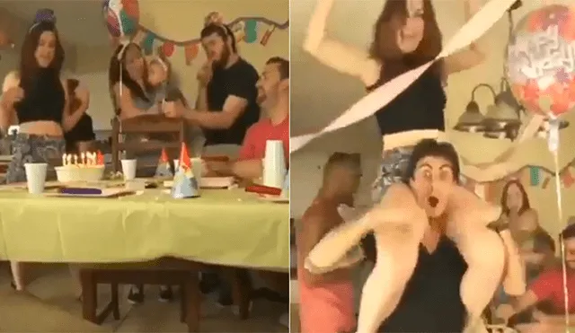 Facebook viral: joven pasa vergüenza en fiesta de cumpleaños por cargar a su hermana [VIDEO]