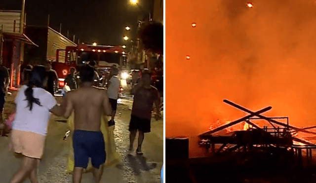 Un incendio de gran magnitud se registró en el mercado La Florida de San Martín de Porres.