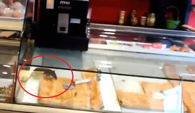 Facebook: Una rata clava su diente en una empanada frente a clientes | VIDEO 