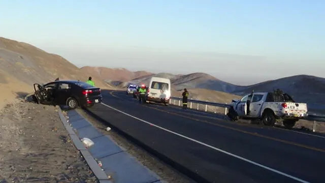 Pasajeros salvan de morir en choque múltiple en carretera a Cerro Verde de Arequipa [VIDEO]