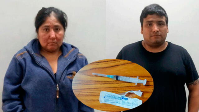 Trujillo: detienen a pareja que usaba jeringas para asaltar