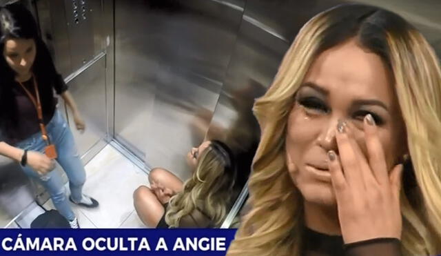 ¡Entró en pánico! Angie Arizaga fue víctima de cruel cámara escondida