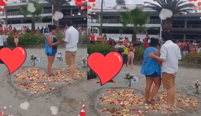 Facebook viral: peruano le pidió la mano a su novia en romántica escena en una playa de Ancón [VIDEO]