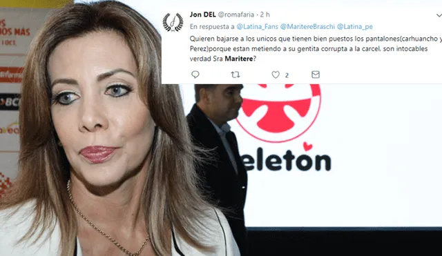Maritere Braschi objeto de críticas por comentario contra Concepción Carhuancho [VIDEO]