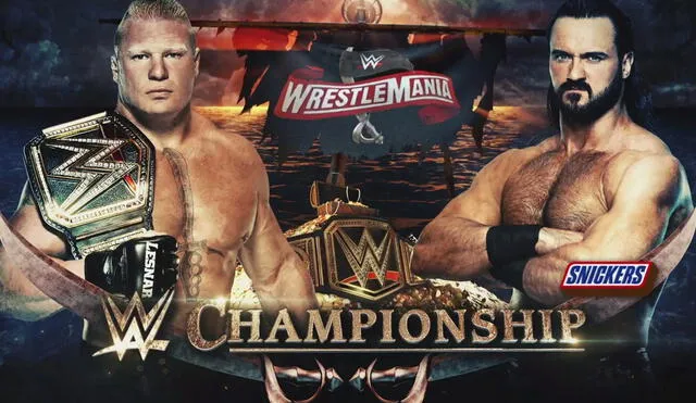 Brock Lesnar y Drew McIntyre se enfrentarán en WWE Wrestlemania 36. Foto: WWE