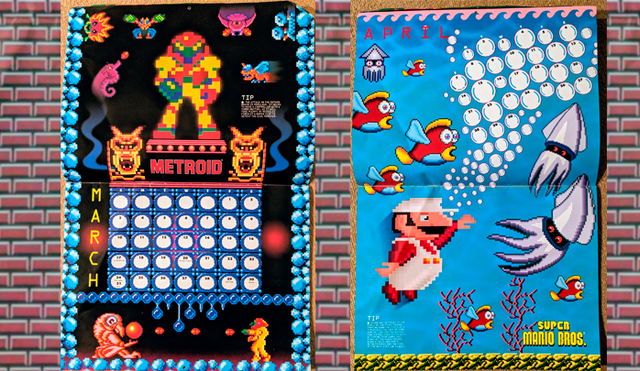 Bizarro calendario de Nintendo de 1991 puede usarse nuevamente para este año [FOTOS]