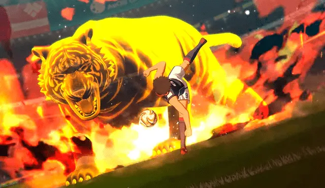 Steve Hyuga y su tiro del tigre en el tráiler de Captain Tsubasa: Rise of the New Champions.