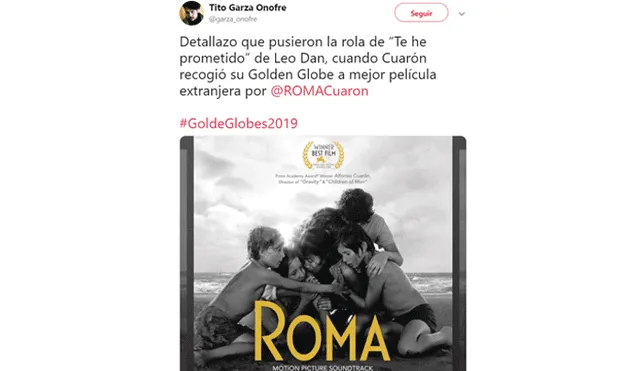 Globos de Oro 2019: 'Roma' ganó, pero inesperada presencia de Leo Dan sorprendió