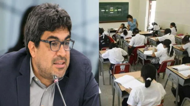Martín Benavides anunció que sancionarán a los colegios que no acaten con la norma. Créditos: Composición.